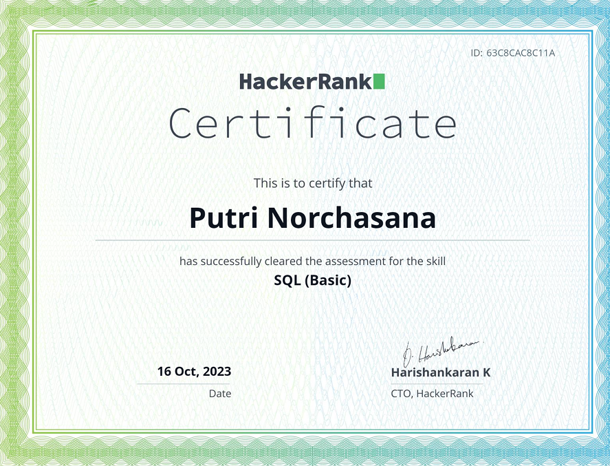 SQL Hacker Rank